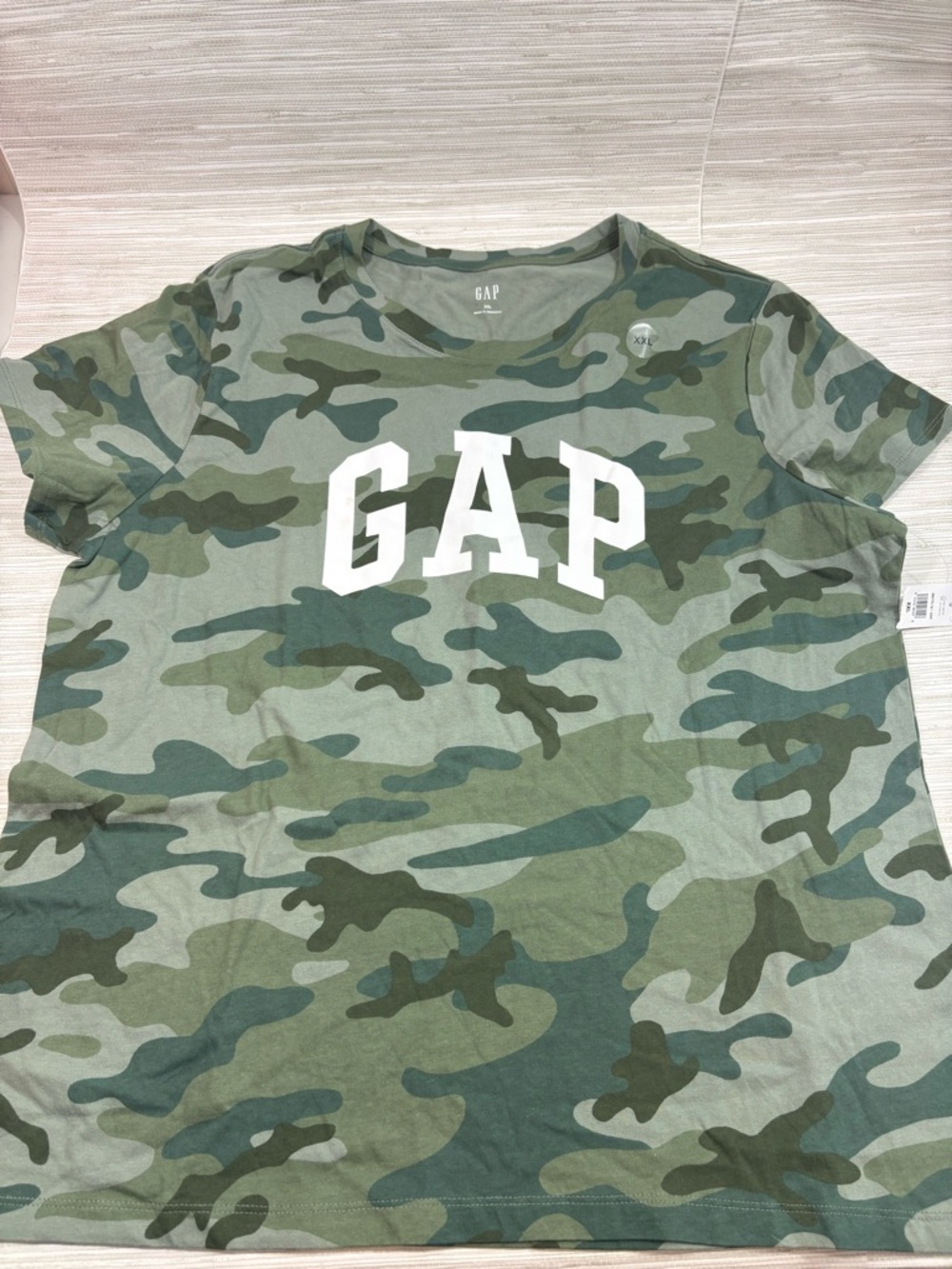 100% COTTON GAP XXL ✨ NEW plus-size short sleeve Camo Logo Tee - Green